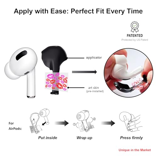 RockMax for AirPods 4 Skin, Glow-in-The-Dark Bolt Design Sticker Wrap for AirPods 4th Gen, Compatible with AirPod 4 Case, Fun Gift for Boys and Girls, Easy to Install