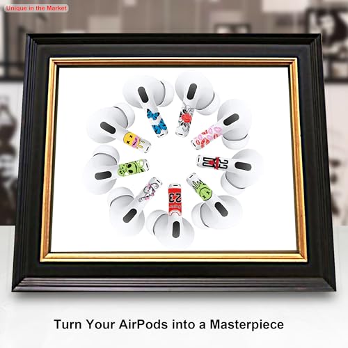 RockMax for AirPods 4 Skin,Black Skull Decal Sticker for Air Pods 4th Gen, Compatible with AirPod 4 Case 2024, Durable Tattoo Wrap, Easy to Apply