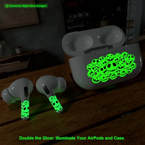 RockMax Glow-in-The-Dark AirPod 4 Skin, Custom Butterfly Wrap Sticker for Air Pods 4 Charging Case, Easy to Apply, Fun and Stylish AirPods 4 Accessories for Girls & Women