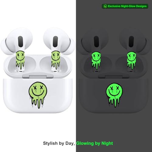 RockMax Glow-in-The-Dark AirPod 4 Skin, Custom Butterfly Wrap Sticker for Air Pods 4 Charging Case, Easy to Apply, Fun and Stylish AirPods 4 Accessories for Girls & Women