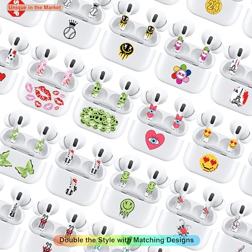 RockMax for AirPods 4 Skin Set, Butterfly AirPod Skins for AirPods 4th Gen Charging Case, Trendy Sticker Gifts for Boys and Girls, Easy to Apply