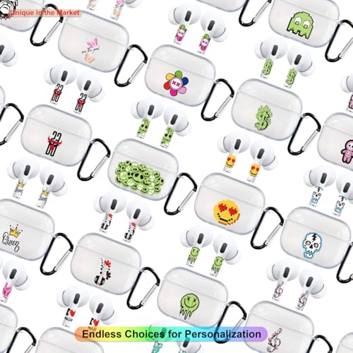 RockMax for Butterfly AirPods 4 Case Cover, Cute Sticker and AirPods Cover Set, Fun Air Pods 4 Case with Keychain, Clear AirPods 4th Generation Case for Women, MagSafe Compatible