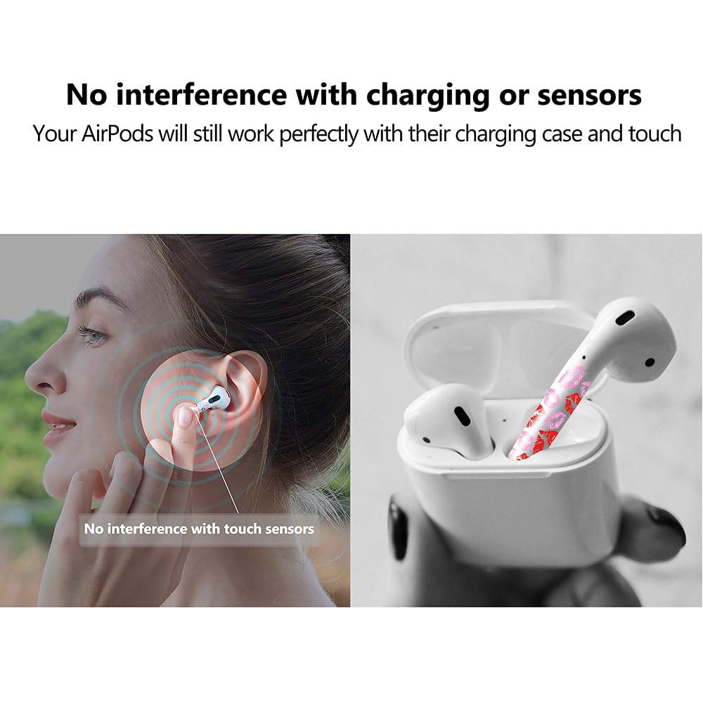 RockMax for AirPods Skin, Eiffel Tower Decal Stickers for Air Pods Pro, Black Wrap Tattoos for AirPods 2nd Generation, Waterproof, No Bubble, Ideal Gift for Kids and Adults