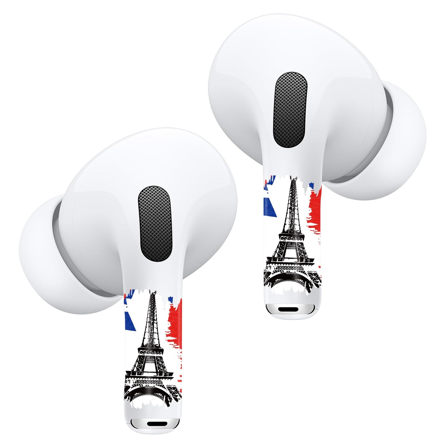 RockMax for AirPods Skin, Eiffel Tower Decal Stickers for Air Pods Pro, Black Wrap Tattoos for AirPods 2nd Generation, Waterproof, No Bubble, Ideal Gift for Kids and Adults