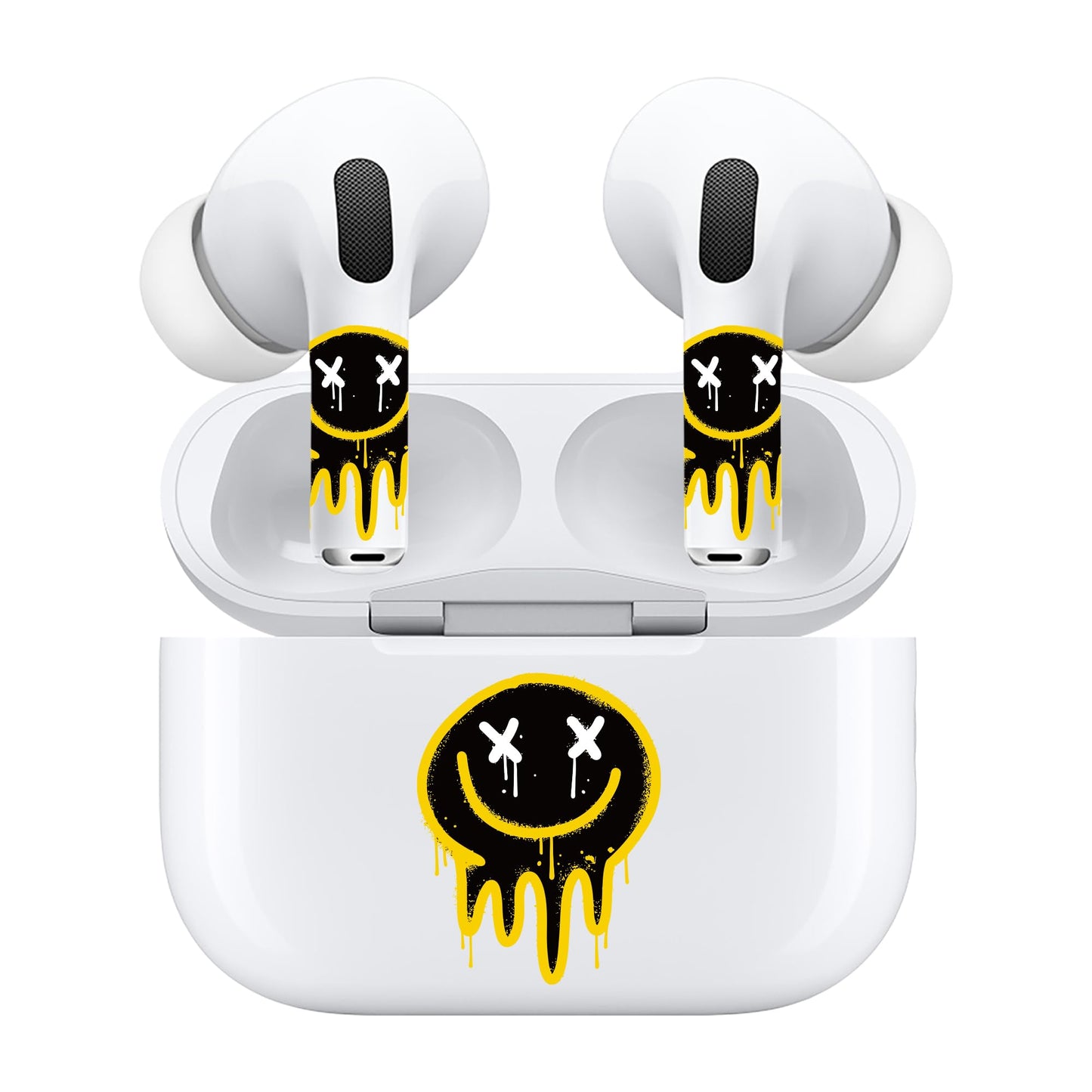 RockMax for AirPod Pro Skin, All-in-one Emoticon Decal Stickers for Ear Buds and Charging Case, No Bubble Wrap, Ideal Gift for Teens and Adults