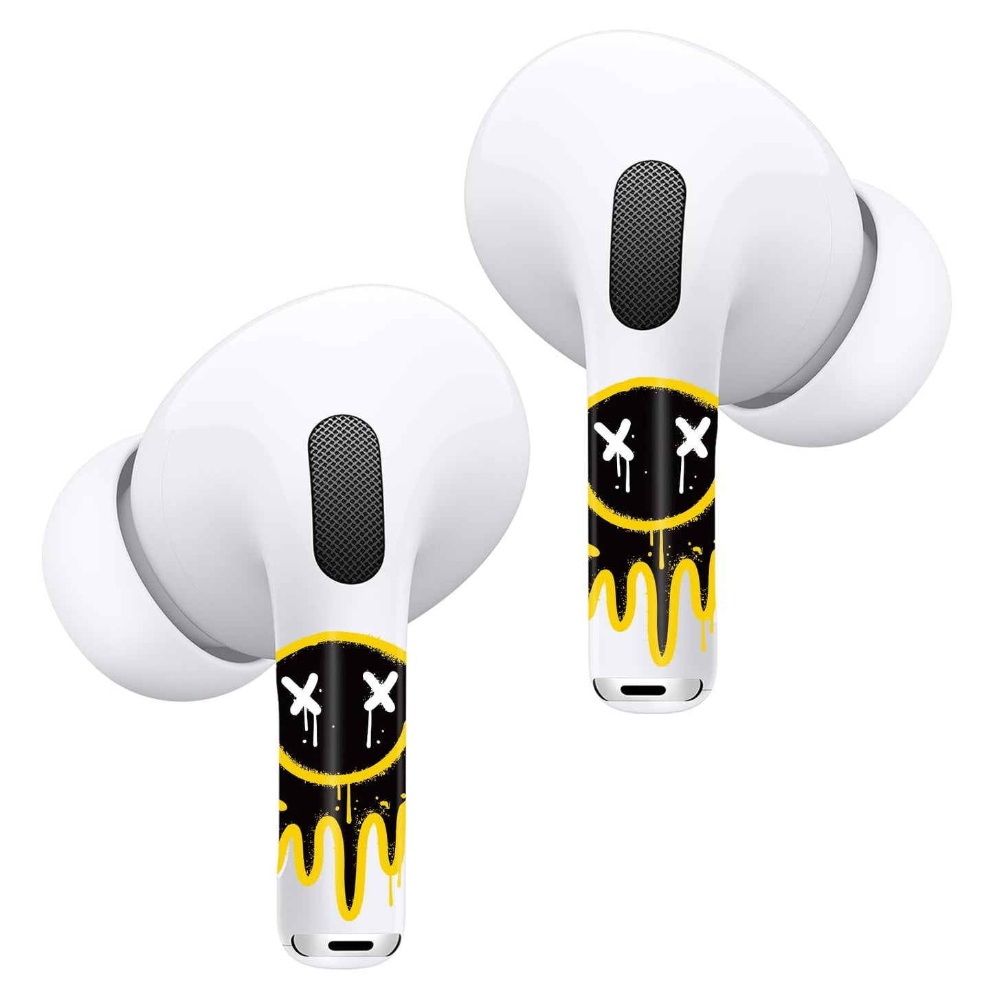 RockMax for AirPods Skin, Smile Emoticon Decal Stickers for Air Pods Pro, Artistic Wrap Tattoos for AirPods 2nd Generation, Waterproof, No Bubble, Ideal Gift for Kids and Adults