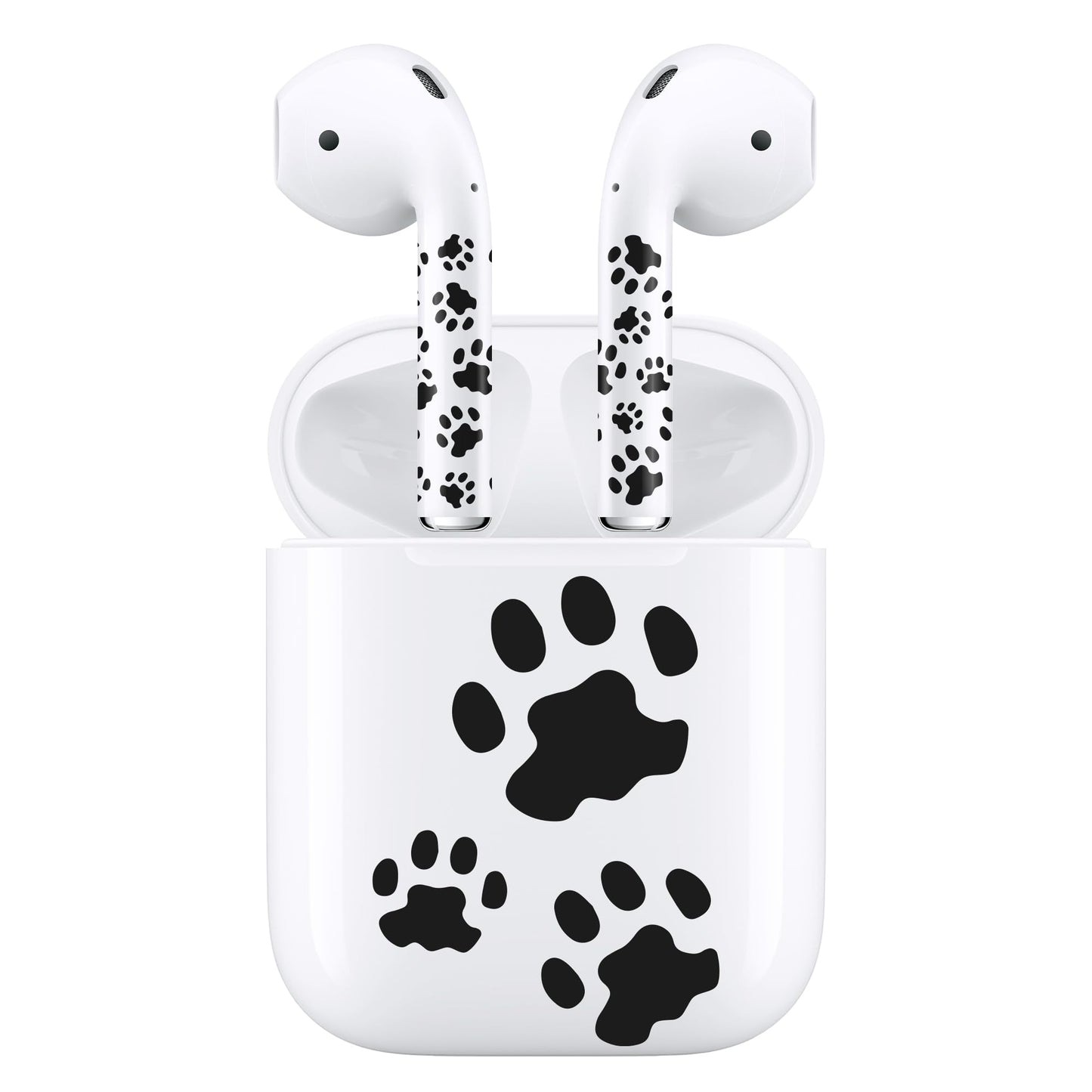 ROCKMAX Black Accessories for AirPods 2nd Gen, Cat Paw Decal Skin Sticker for Earphones and Charging Case, Earbuds Case Cover Wrap for Women and Teens, with Cleaning Kits for Customization