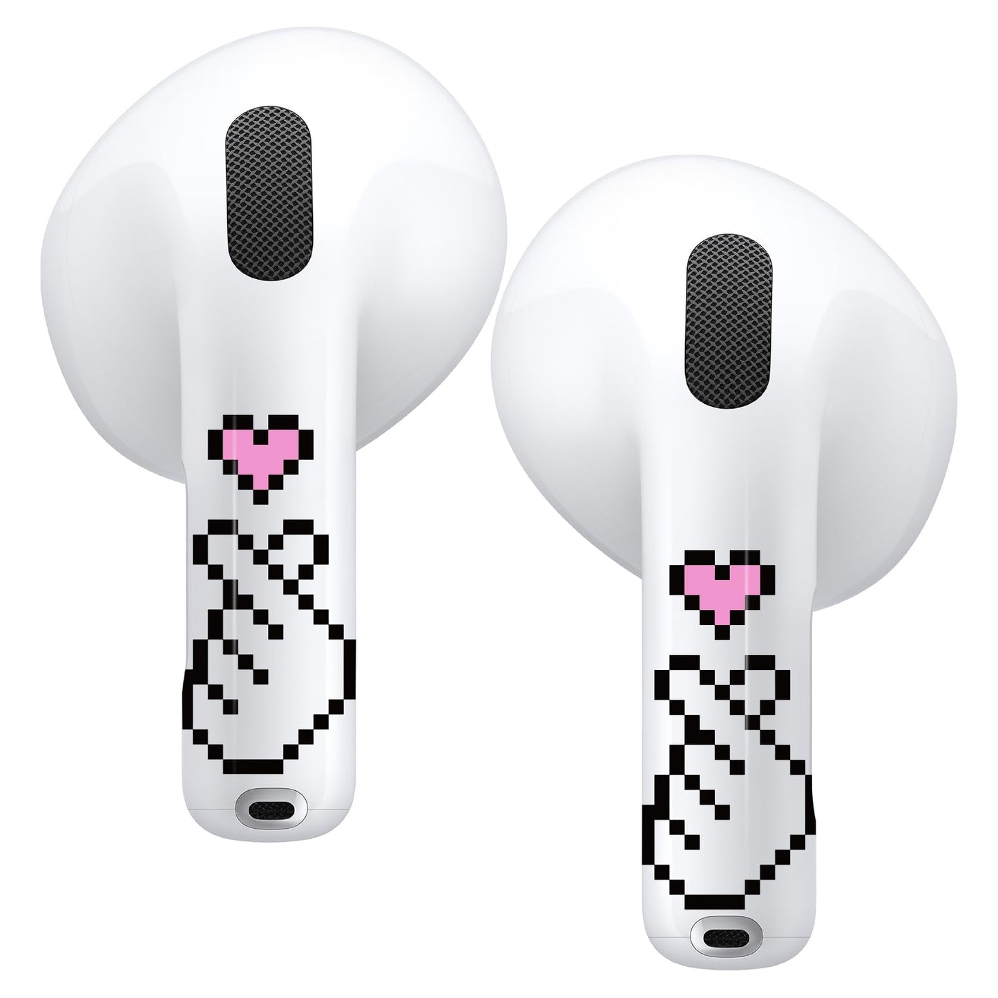RockMax for AirPods 4 Skin,Finger Heart Decal Sticker for Air Pods 4th Gen, Compatible with AirPod 4 Case 2024, Durable Tattoo Wrap, Easy to Apply