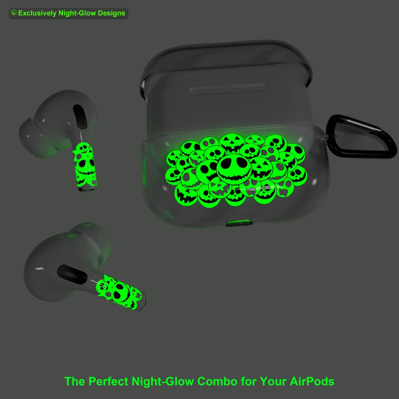RockMax Glow-in-The-Dark AirPods 4 Case 2024, Butterfly Air Pod 4 Case Skin Set, Unique Light-Up Funda para AirPods 4, Cool AirPod Cover with Keychain, Effortless MagSafe