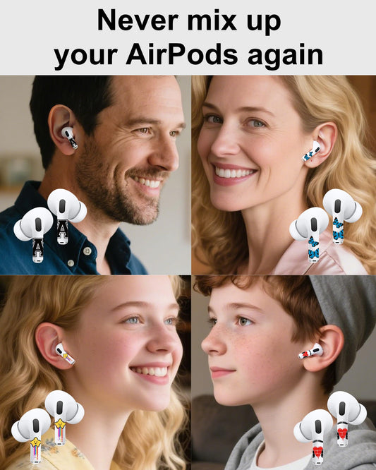 RockMax for AirPods 4 Skin, Easy to Identify, Universal Fit for AirPods Pro 3/2/1 and Gen 1/2/3/4, Red Rose Sticker Cover, Girly Gifts for Birthday and Party