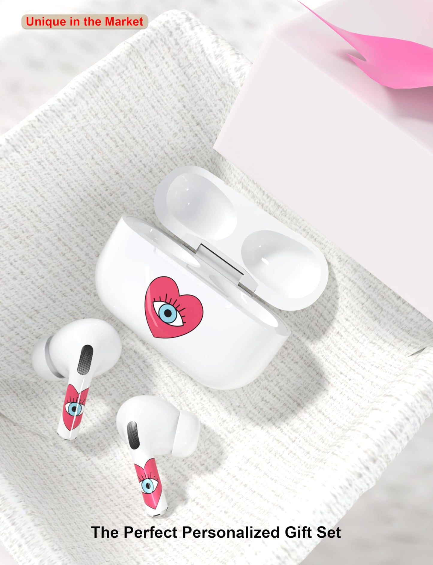 RockMax for AirPods 3rd Generation Decal Sticker, Blue Butterfly AirPod Skins for Airbuds and Charging Case, Durable Wrap, Easy to Apply, for Teens and Adults