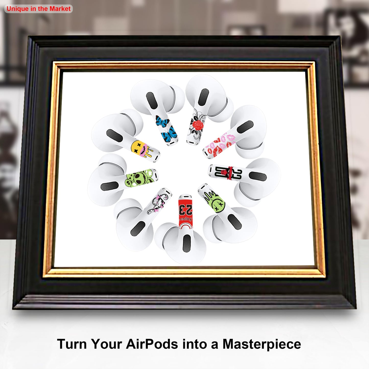 RockMax for AirPods 4 Skin,Personalized Rose Stickers for Air Pods 4th Gen, Compatible with AirPod Case 2024, Durable Tattoo Wrap, Easy to Apply