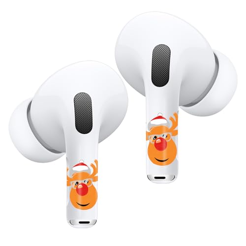 RockMax AirPod Pro 2 Skin, Universal Fit for AirPods Pro 1/2/3 & AirPods 1/2/3/4, Christmas Reindeer Sticker Wrap, Charging Case Friendly, Gift Idea for Boys and Girls