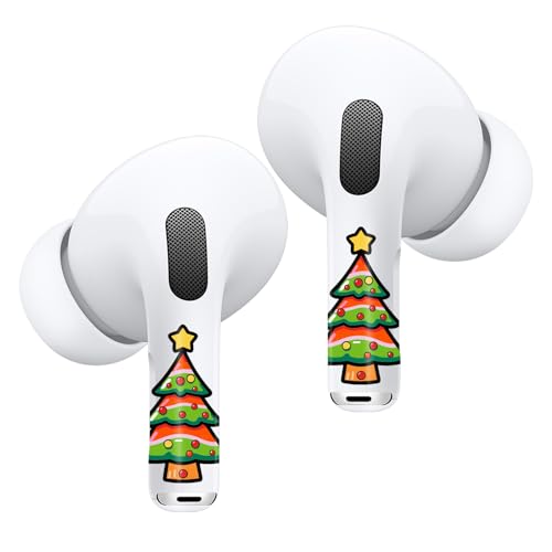 RockMax AirPods 4 Skin, Universal Fit for AirPods Pro 1/2/3 & AirPods 1/2/3/4, Christmas Tree Sticker Wrap, Charging Case Friendly, Gift Idea for Holiday