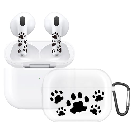 RockMax for AirPods 4 Case Cover Cat Paw, Cute Sticker and AirPods Cover Set, Fun Air Pods 4 Case with Keychain, Clear AirPods 4th Generation Case for Women, MagSafe Compatible