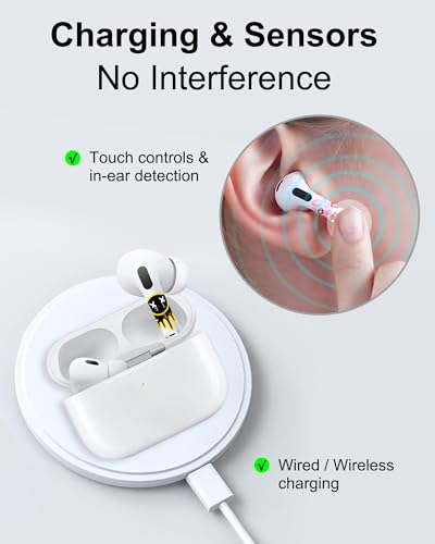 RockMax Universal Skin for AirPod Pro 2, Helps to Identify, Pink Skeleton Sticker for AirPods Pro 3/2/1 and Gen 1/2/3/4, for Birthday