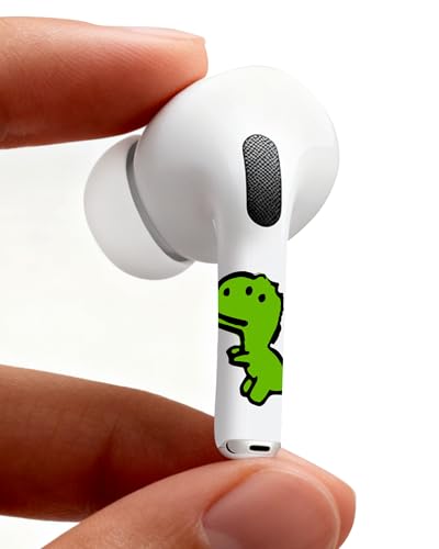 RockMax for AirPod Skin, Quickly Recognizable, Universal Fit for AirPods Pro 3/2/1 and Gen 1/2/3/4, Green Dinosaur Sticker Cover, for Women and Teens
