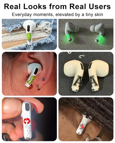 RockMax Universal Skin for AirPod Pro 2, Helps to Identify, Pink Skeleton Sticker for AirPods Pro 3/2/1 and Gen 1/2/3/4, for Birthday