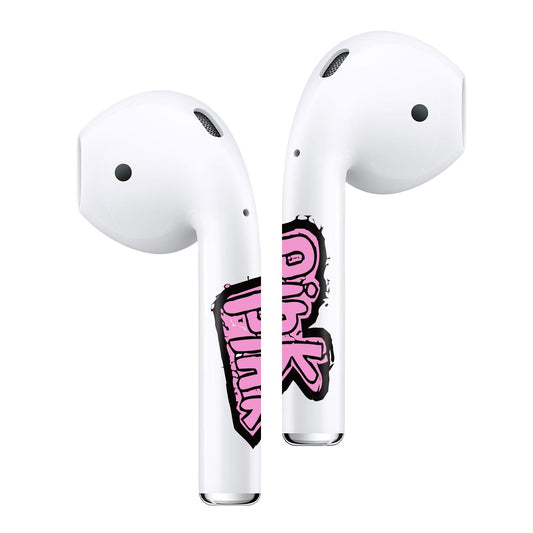 RockMax for AirPod Skins, Pink Decal Stickers for AirPods 2nd Gen and 1st Gen, Stylish Wrap Tattoos for Student and Fridend, Long-Lasting, Easy to Apply