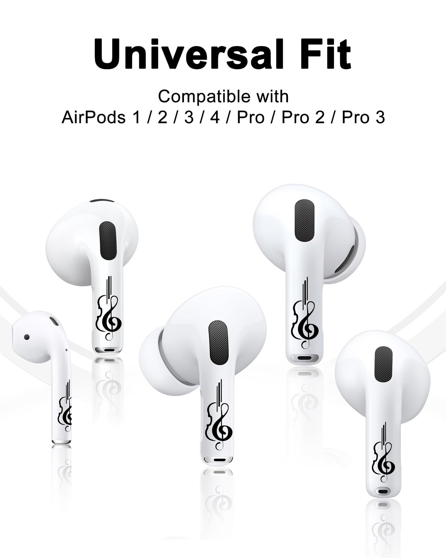 RockMax Universal Skin Accessories for AirPods Pro, Easy to Spot, Guitar Sticker Cover, for AirPods Pro 3/2/1 and Gen 1/2/3/4, Unique Gift