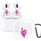 RockMax for AirPod 3rd Generation Case Cute, Clear Case with Black Keychain and Stylish Decal Stickers, Love Skin Wrap, Easy to Apply, for Teens and Women