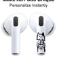 ROCKMAX for AirPods Pro 2 Skin Accessories, Black Cats Sticker Wrap, Easy to Identify Your Earbuds, for Boys and Girls, Compatible with AirPods 1/2/3/4 & Pro 1/2/3, Case-Friendly