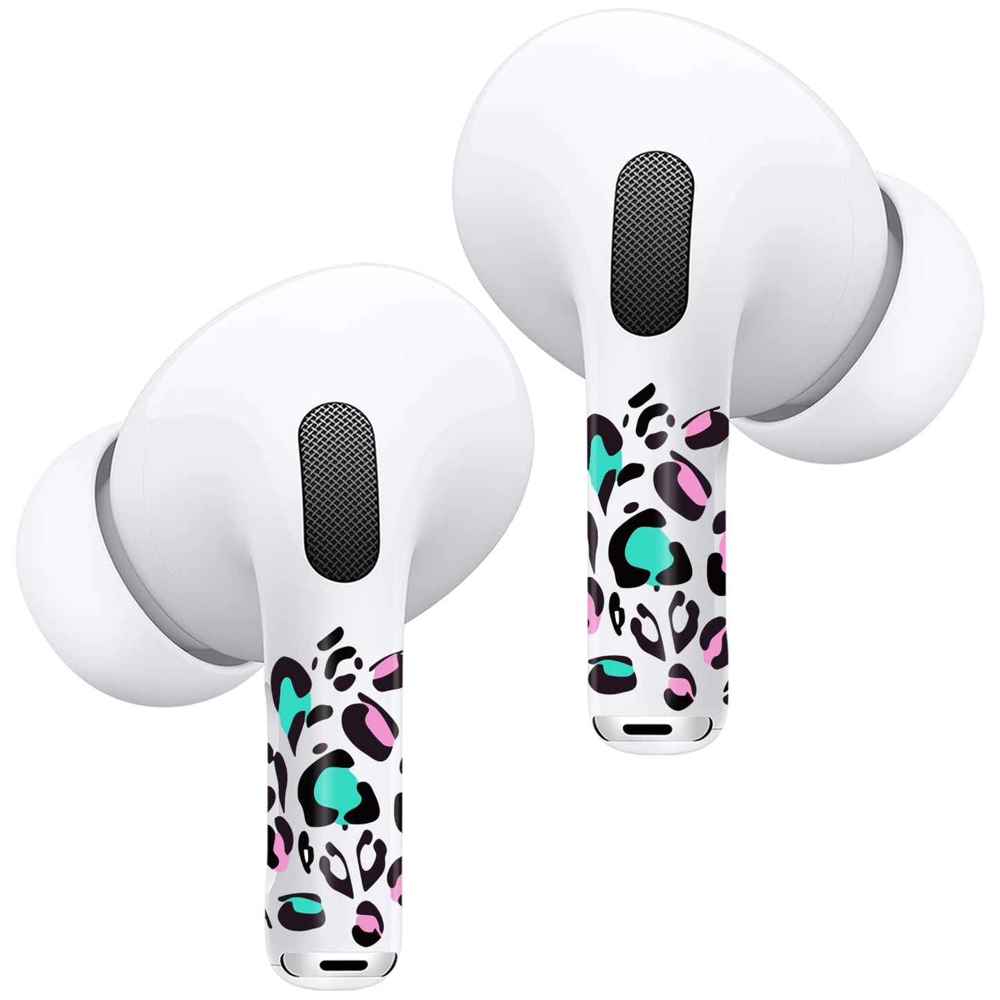 RockMax Universal Skin for AirPods Pro 3/Pro 2/Pro, Cute Stickers Also Fits to AirPod 1/2/3/4, Leopard Print Wrap for Women and Girls, Easy to Identify, Case-Friendly