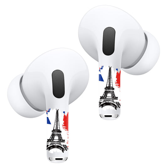 RockMax for AirPods Skin, Eiffel Tower Decal Stickers for Air Pods Pro, Black Wrap Tattoos for AirPods 2nd Generation, Waterproof, No Bubble, Ideal Gift for Kids and Adults