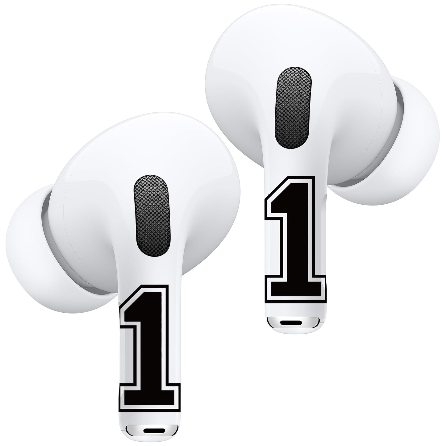 RockMax for AirPod Stickers, No More Mix-Ups, Universal Fit for AirPods Pro 3/2/1 and Gen 1/2/3/4, Number 1 Skin Cover, Custom Gift for Women and Teens