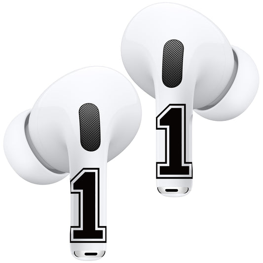 RockMax for AirPod Stickers, No More Mix-Ups, Universal Fit for AirPods Pro 3/2/1 and Gen 1/2/3/4, Number 1 Skin Cover, Custom Gift for Women and Teens