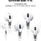 RockMax Universal Stickers for AirPod, No More Mix-Ups, for AirPods Pro 3/2/1 and Gen 1/2/3/4, Black Rock Skin Cover, Custom Gift for Women and Teens