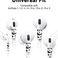 RockMax for Universal AirPod Skin, Quickly Recognizable, for AirPods Pro 3/2/1 and Gen 1/2/3/4, Panda Sticker Cover, for Women and Teens