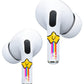 RockMax for AirPods Pro 2 Skin Cover, Distinguish Your AirPods, Universal Fit for AirPods Pro 3/2/1 and Gen 1/2/3/4, Star Sticker, Fun Gift for Boys and Girls