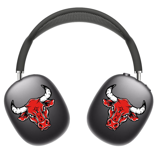 ROCKMAX Red Decal Accessories for AirPods Max, Bold Skin Sticker for Headphones Decor, for Boys and Men, Compatible with Transparent AirPods Max Case Cover, with Cleaning Kit