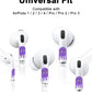 RockMax for AirPods Sticker Skin, Easy to Identify, Universal Fit for AirPods Pro 3/2/1 and Gen 1/2/3/4, Purple Wrap Cover, for Teens and Adults