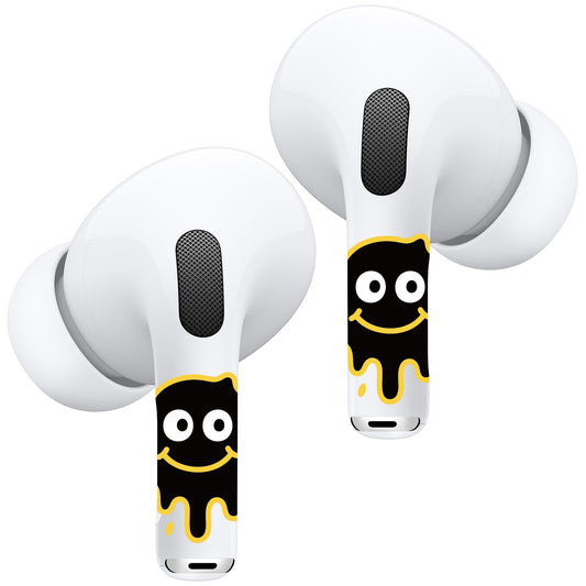 RockMax for AirPods Sticker Skin, Easy to Identify, Universal Fit for AirPods Pro 3/2/1 and Gen 1/2/3/4, Black Wrap Cover, for Teens and Adults