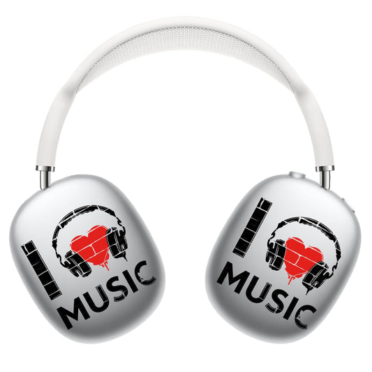 ROCKMAX Art Sticker for AirPods Max, Stylish Decal Skin for Headphones, Red and Black Accessories Compatible with AirPods Max Case Cover, Perfect Birthday and Party Gift with Cleaning Kit