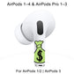 RockMax for AirPod Pro 3 Skins, Glow in The Dark Decal Stickers, DIY Dollar Tattoos for AirPods Pro 2nd Generation, Easy to Identify, Compatible with AirPods Pro 1/2/3 & AirPod 1/2/3/4(Universal Fit)