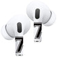 RockMax for AirPod Stickers, No More Mix-Ups, Universal Fit for AirPods Pro 3/2/1 and Gen 1/2/3/4, Number 7 Skin Cover, Custom Gift for Women and Teens