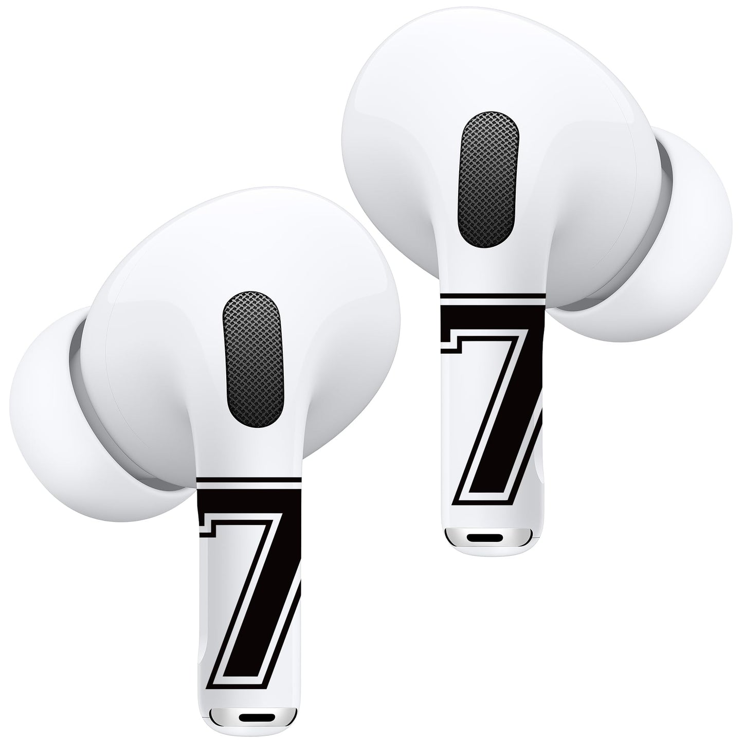 RockMax for AirPod Stickers, No More Mix-Ups, Universal Fit for AirPods Pro 3/2/1 and Gen 1/2/3/4, Number 7 Skin Cover, Custom Gift for Women and Teens