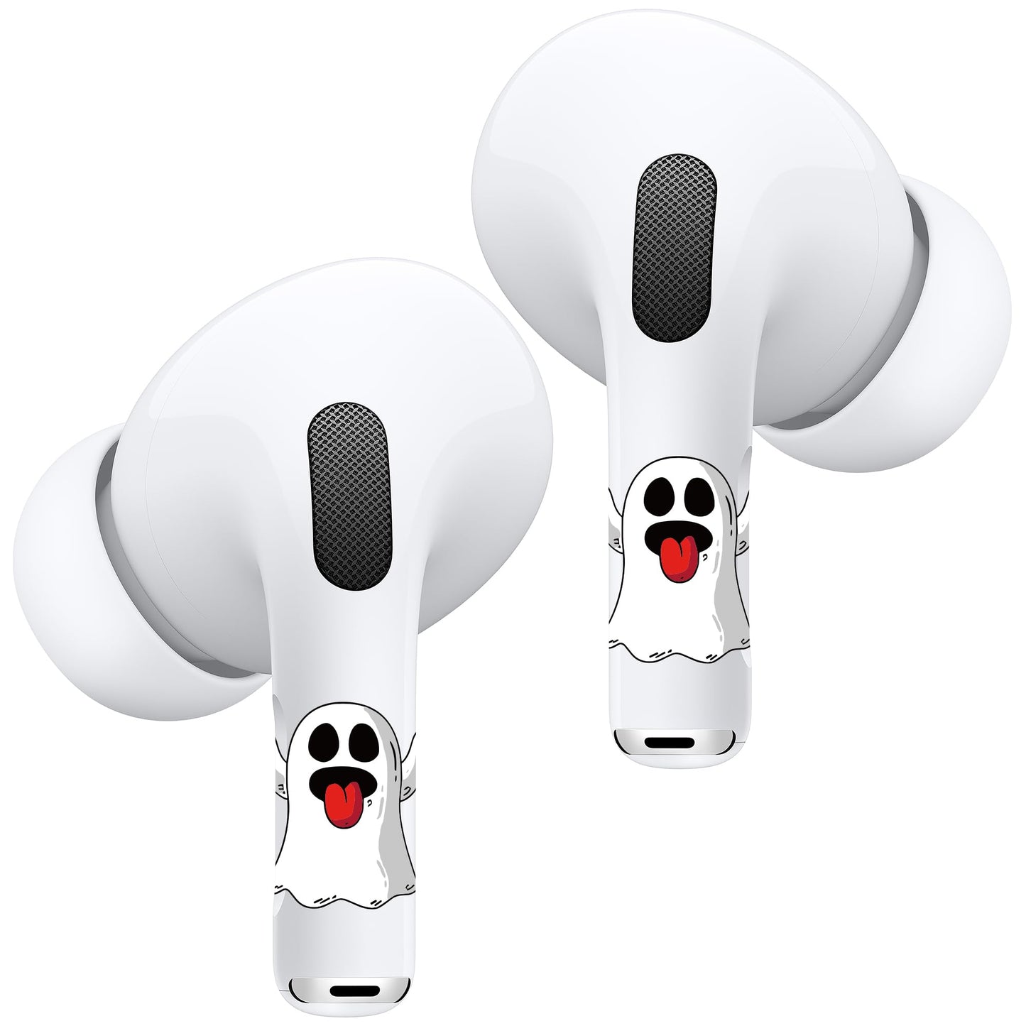 RockMax Ghost Sticker for AirPods, Easy to Identify, Universal Skin for AirPods Pro 3/2/1 and Gen 1/2/3/4, Black Wrap Cover, for Family