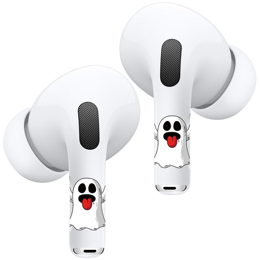 RockMax Ghost Sticker for AirPods, Easy to Identify, Universal Skin for AirPods Pro 3/2/1 and Gen 1/2/3/4, Black Wrap Cover, for Family
