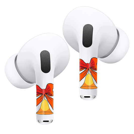 RockMax AirPods Pro 3 Skin Accessories, Universal Fit for AirPods Pro 1/2/3 & AirPods 1/2/3/4, Christmas Bells Sticker Wrap, Charging Case Friendly, Gift Idea for Girls