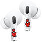 RockMax for AirPod Pro 2 Skin, Helps to Identify, Universal Fit for AirPods Pro 3/2/1 and Gen 1/2/3/4, Red Heart Sticker Cover, Stylish Gift for Women and Teens