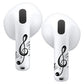 RockMax for AirPods 4 Skin，Black Music Note Stickers for Air Pods 4th Gen Decor, Compatible with AirPod 4 Case 2024, Elegant Tattoo Wrap, Easy to Apply