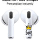 RockMax for AirPods 4 Skin，Universal Crown Decal Sticker for AirPods Pro 3/2/1, Gen 4/3/2/1, Compatible with AirPod Case Cover, Fashion Tattoo Wrap, Never Mix Up