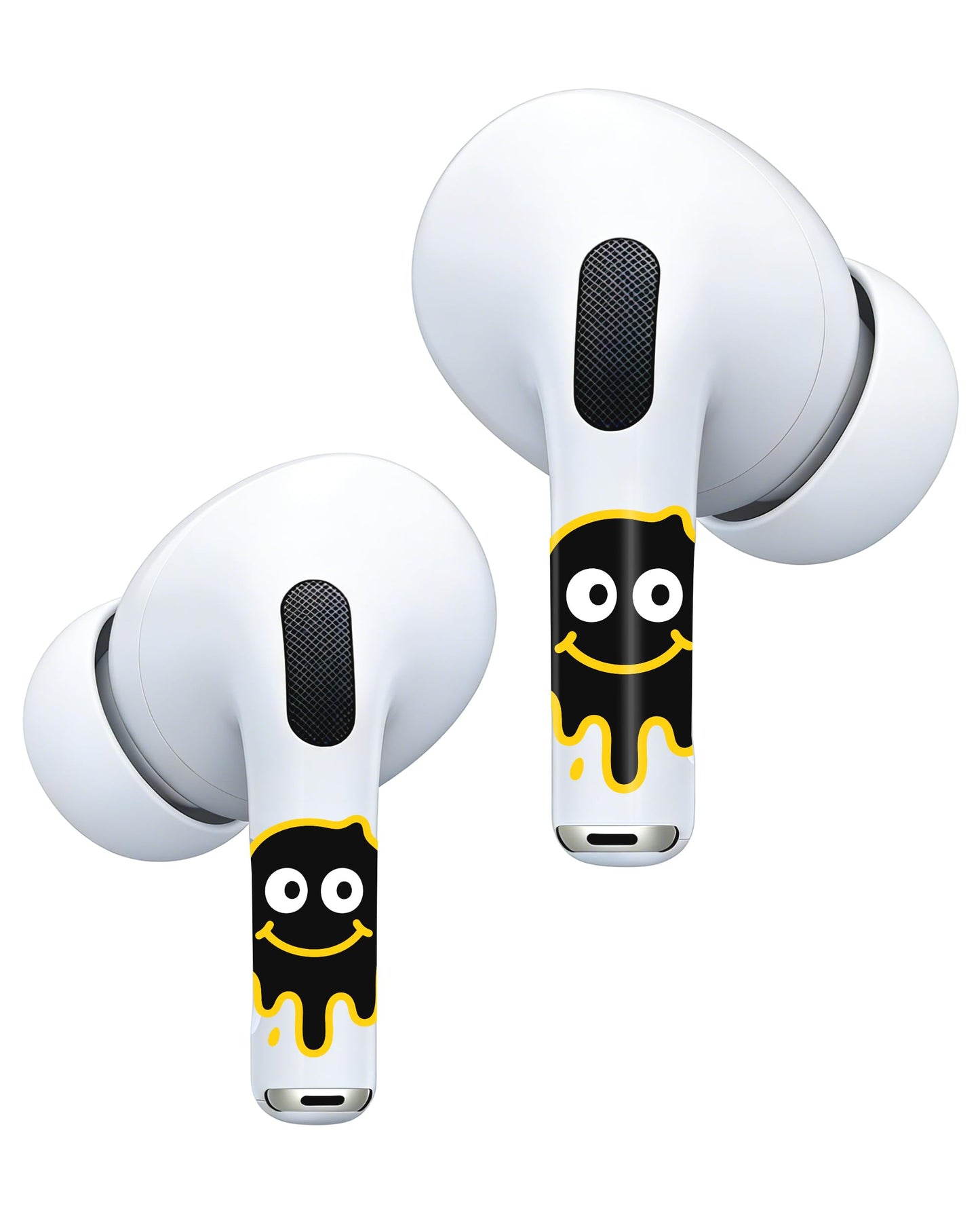 RockMax for AirPods Sticker Skin, Easy to Identify, Universal Fit for AirPods Pro 3/2/1 and Gen 1/2/3/4, Black Wrap Cover, for Teens and Adults