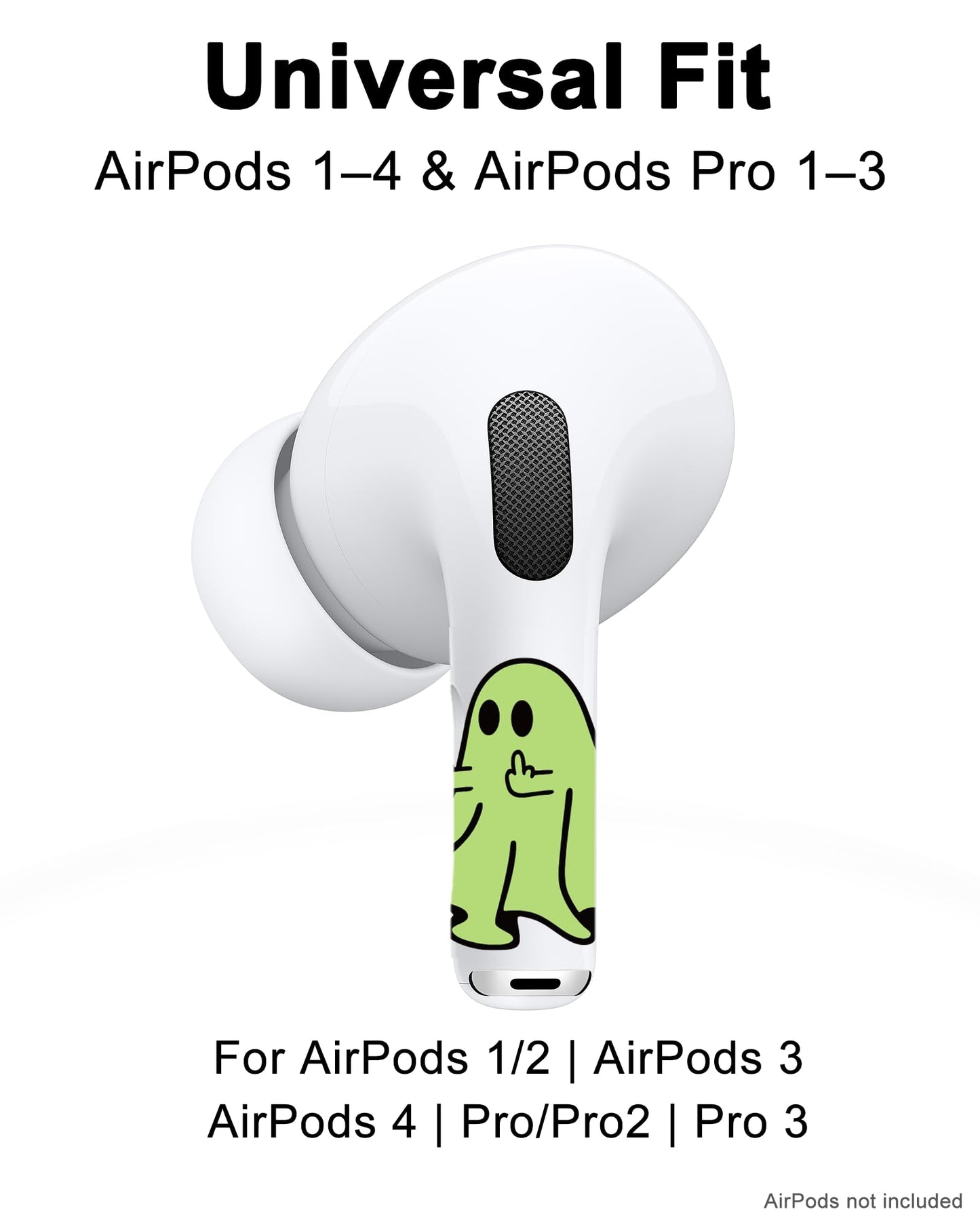 RockMax for AirPod Skins, Luminous Glow in The Dark Decal Stickers for Ear Buds, DIY Pop Art Tattoos for AirPods Pro 2nd Generation, Durable, Easy to Identify, Present for Women and Men(Universal)