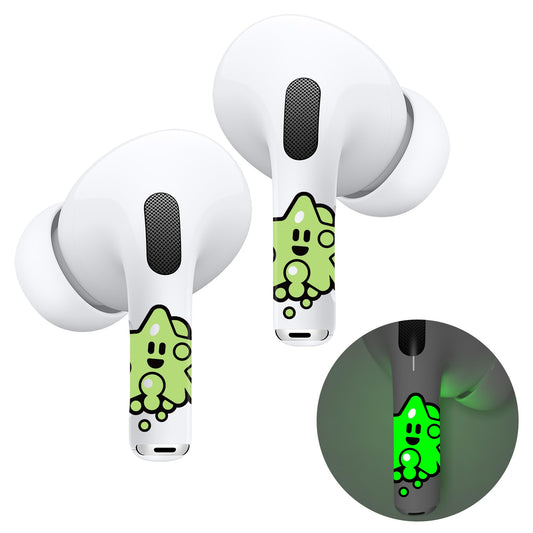 RockMax Glowing Star Skin for AirPods, Easy to Identify, Universal Sticker Wraps for AirPods Pro 3/2/1 and Gen 1/2/3/4, Cute Earbud Accessories