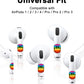RockMax Smiley Sticker for AirPods, Easy to Identify, Universal Skin for AirPods Pro 3/2/1 and Gen 1/2/3/4, Black Wrap Cover, for Family